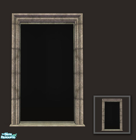 Sims 2 — Rejal Part 6 - Arch 01 BASE by Murano — Arch with stony frame inside and outside. This file is the master mesh