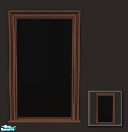 Sims 2 — Rejal Part 6 - Arch 02 BASE by Murano — Arch with wooden frame inside and outside. This file is the master mesh