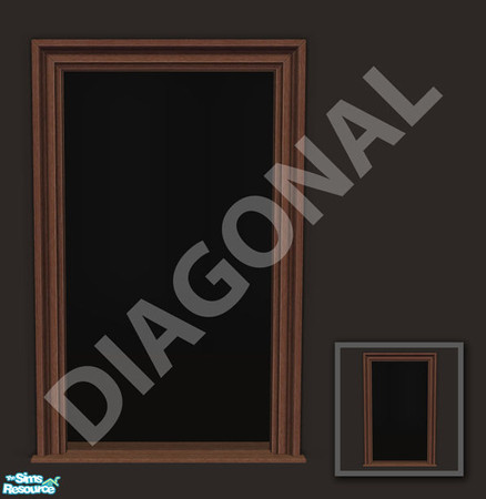 Sims 2 — Rejal Part 6 - Arch 02 BASE diagonal by Murano — Arch with wooden frame inside and outside. Diagonal version of