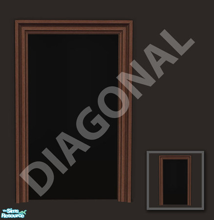 Sims 2 — Rejal Part 6 - Arch 02 (no footstep) diagonal by Murano — Arch with wooden frame inside and outside. Diagonal