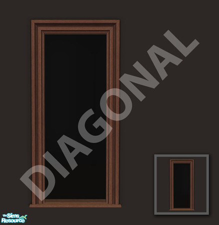 Sims 2 — Rejal Part 6 - Arch 02 narrow diagonal by Murano — Arch with wooden frame inside and outside. Diagonal version