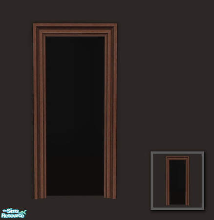 Sims 2 — Rejal Part 6 - Arch 02 narrow (no footstep) by Murano — Arch with wooden frame inside and outside.