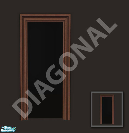 Sims 2 — Rejal Part 6 - Arch 02 narrow (no footstep) diagonal by Murano — Arch with wooden frame inside and outside.