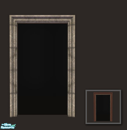 Sims 2 — Rejal Part 6 - Arch 03 (no footstep) by Murano — Arch with stony frame outside and wooden frame inside.