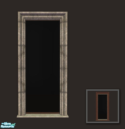 Sims 2 — Rejal Part 6 - Arch 03 narrow by Murano — Arch with stony frame outside and wooden frame inside.