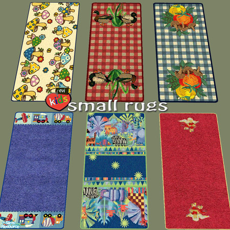 Sims 2 — evi small rugs by evi — A set of six colorful small rugs for your kids rooms and not only!