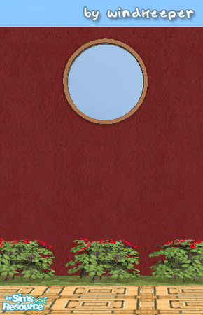 Sims 2 — HM small round window diagonal by Windkeeper — Diagonal version of HM small round window from this set. Requires