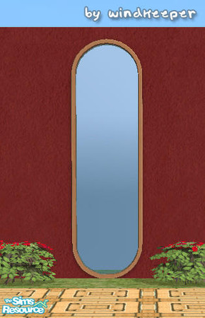 Sims 2 — HM oval window diagonal by Windkeeper — Diagonal version of HM oval window from this set. Requires that file to