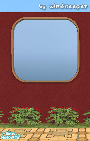 Sims 2 — HM 2-tile rounded window by Windkeeper — HM 2-tile rounded rectangle window. Will use all the colors of Maxis