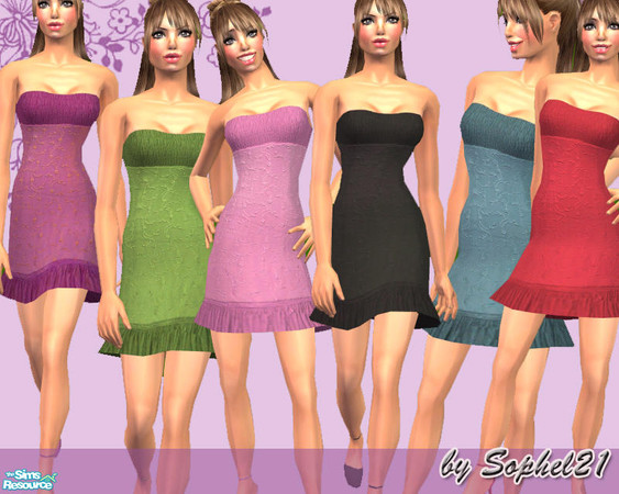 Sims 2 — SO_Collection_059 by Sophel21 — set of 6 summer dresses - for young adult and adult female sims. Works also as