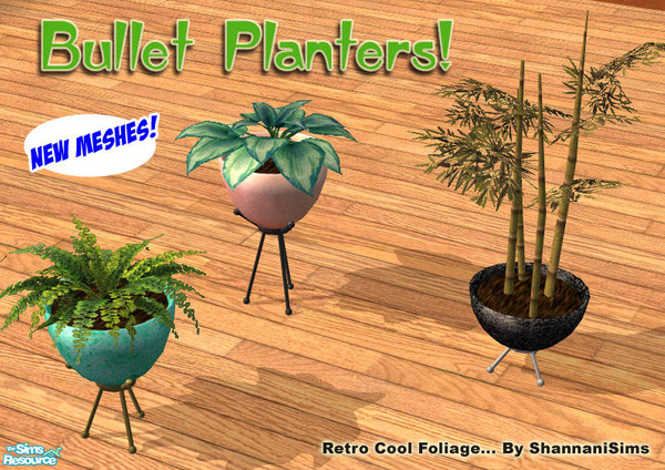 Sims 2 — Bullet Planters! by Shannanigan — Don't ask me why they call them Bullet Planters... I don't really think they