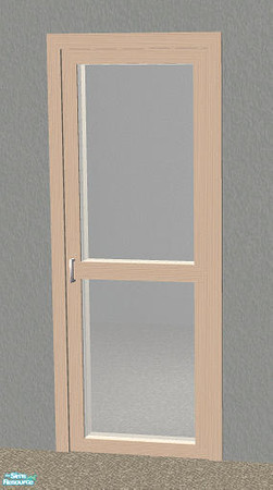 Sims 2 — Maya Build - Door STRAIGHT by Bitzybus — Part of the Maya Build set in light wood.
