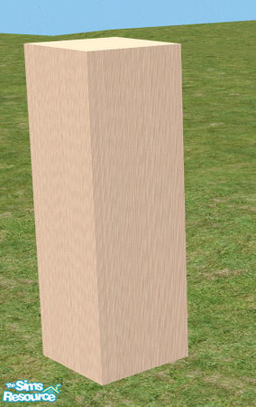 Sims 2 — Maya Build - Large Column MESH by Bitzybus — Part of the Maya Build set in light wood.