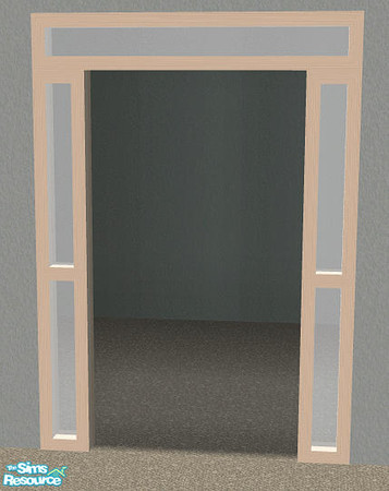 Sims 2 — Maya Build - Arch STRAIGHT by Bitzybus — Part of the Maya Build set in light wood.
