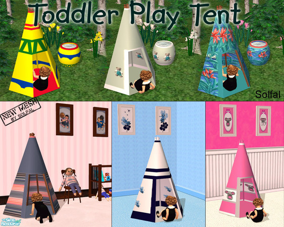 Sims 2 — ToddlerPlayTent by solfal — Great play tent for toddlers. Fun 8 Room 4 The toddler will crawl in to the tent and