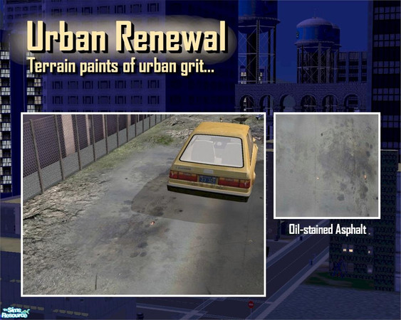 Sims 2 — Oil Stained Asphalt by Cyclonesue — An oil stained smooth cement surface. If you have Nightlife, this is an