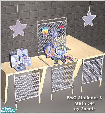 Sims 2 — FMG Stationer B - Mesh set by Sunair — FMG Stationer B - Mesh set (lightwood)