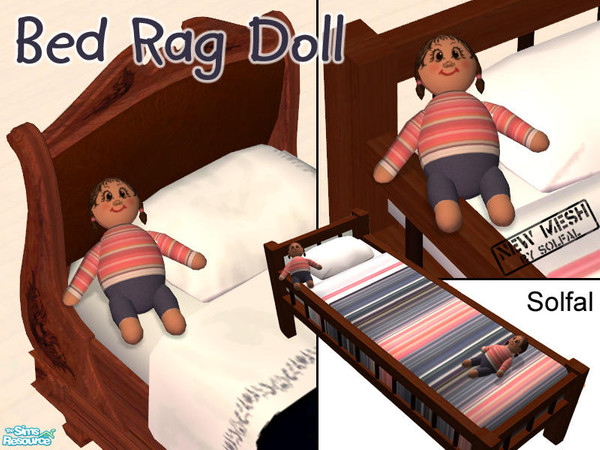 Sims 2 — Rag Doll Child - Doll on Bed by solfal — Floats in the air. Can be placed at single beds