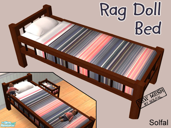 Sims 2 — Rag Doll Child - Bed by solfal — New bed. Cute if you place the bed rag doll on it