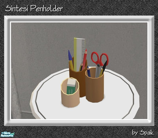 Sims 2 — Sintesi Penholder MESH by Spaik — A desk is not a desk without a penholder on it, even if it\'s only decorative.