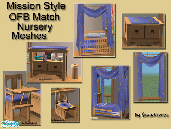 Sims 2 — OFB Mission Style Match - Nursery by Simaddict99 — This set was made to match the OFB Mission syle furniture