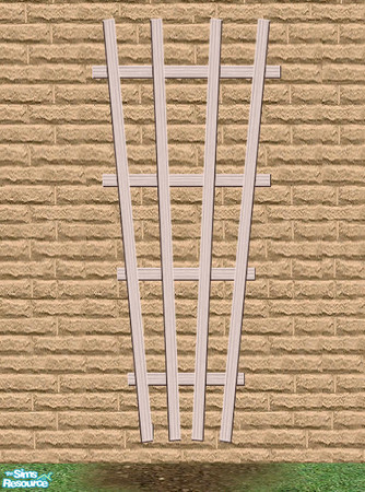 Sims 2 — Climbing Flower - White Fan Trellis by Bitzybus — *recolor* This is a recolor of the trellis in my