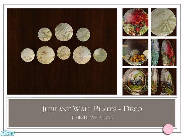 Sims 2 — Jubilant Wall Plates by DOT — Jubilant Wall Plates. Sims 2 by DOT of The Sims Resource. 