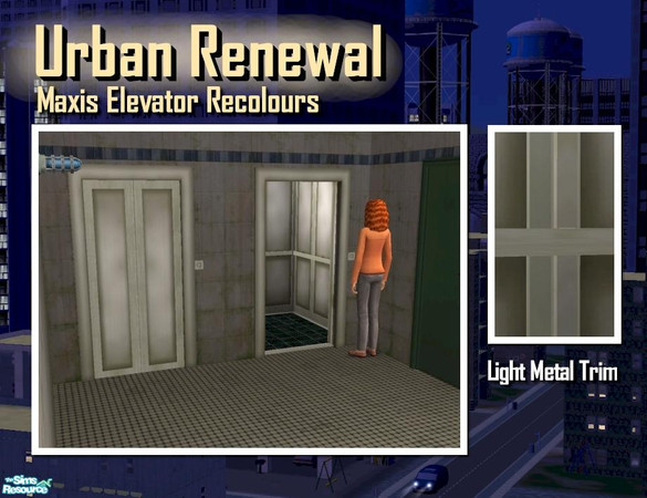 Sims 2 — Elevator light metal trim by Cyclonesue — This is the trim only (not the panel decor). Use this with your