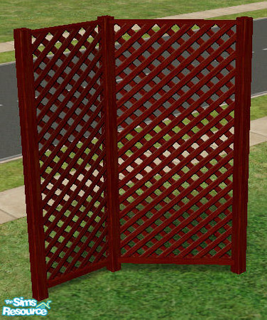 Sims 2 — Trellis Garden - Full Fence - Dark by Simaddict99 — tall, trellis fence. NOTE: all fences require an EP. It does