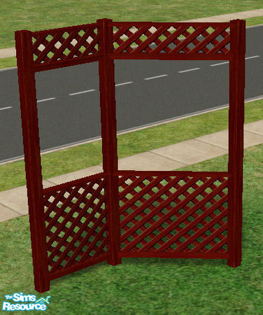 Sims 2 — Trellis Garden - Split Fence - Dark by Simaddict99 — split, trellis fence. NOTE: all fences require an EP. It