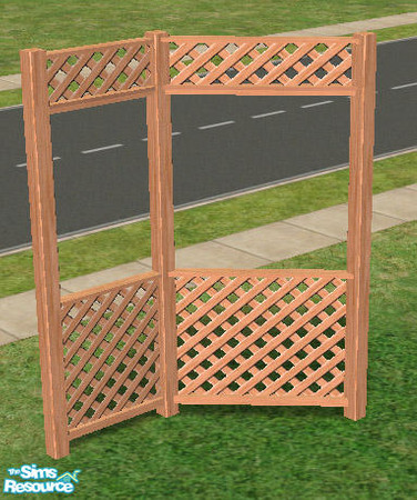 Sims 2 — Trellis Garden - Split Fence - Blond by Simaddict99 — split, trellis fence. NOTE: all fences require an EP. It
