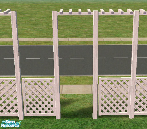 Sims 2 — Trellis Garden - Gate - White by Simaddict99 — file includes all 3 options: gate & arbour, arbour only, gate