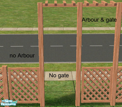 Sims 2 — Trellis Garden - Gate Mesh by Simaddict99 — This is the gate mesh. Note file includes - gate & arbour combo,