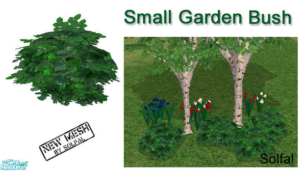 Sims 2 — Garden Small Bush  by solfal — Smaller version of my Bech Bush, use it together with my garden toilet