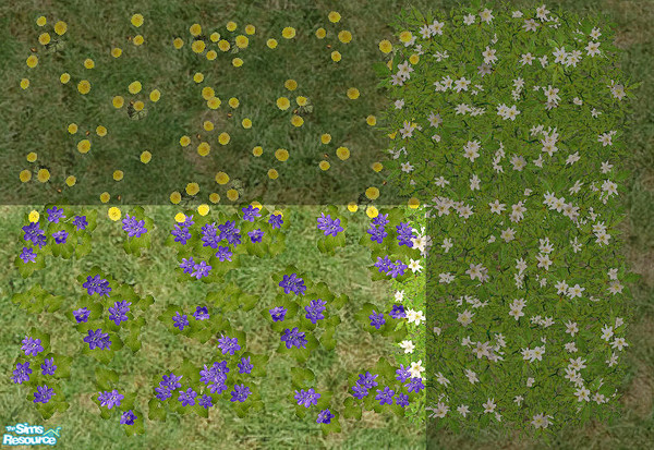 Sims 2 — Wild Spring Flowers - Hepatica by Bitzybus — Wild Spring Flowers - Hepatica.