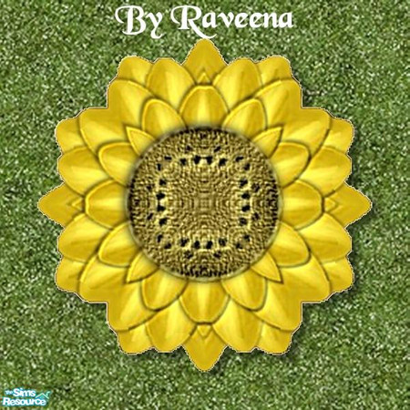 Sims 2 — Stepping Stone - Sunflower 2 by Raveena — Part of the Garden Stepping Stone set. Find it in Build Mode. You will
