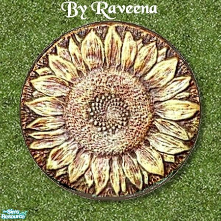 Sims 2 — Stepping Stone - Sunflower by Raveena — Part of the Garden Stepping Stone set. Find it in Build Mode. You will