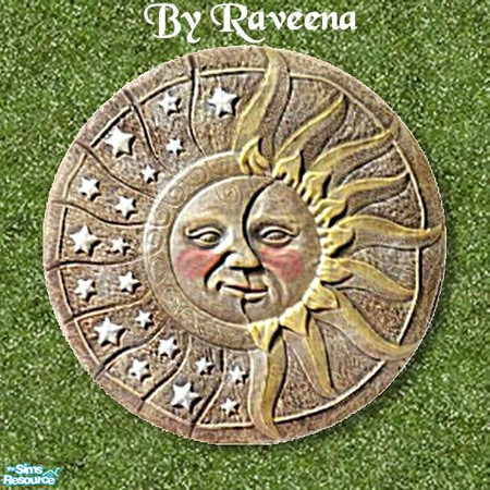 Sims 2 — Stepping Stone - Sun by Raveena — Part of the Garden Stepping Stone set. Find it in Build Mode. You will need