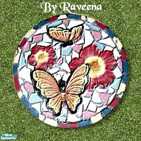 Sims 2 — Stepping Stone - Mosaic by Raveena — Part of the Garden Stepping Stone set. Find it in Build Mode. You will need