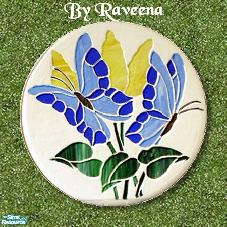 Sims 2 — Stepping Stone - Butterfly by Raveena — Part of the Garden Stepping Stone set. Find it in Build Mode. You will