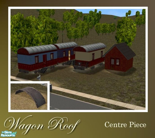 Sims 2 — Wagon roof - centre piece by Cyclonesue — Use this piece for the middle sections of your wagon roofs. Found