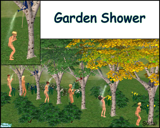 Sims 2 — Garden Shower by solfal — Take a shower in the garden. 