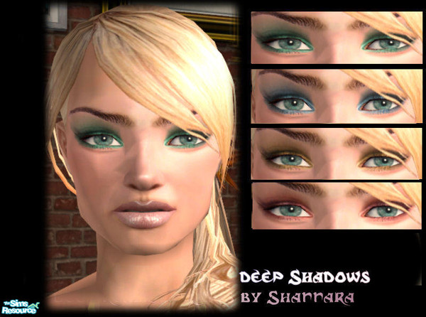 Sims 2 — Deep Shadows by Shannara_Simfashion — EyeShadow-Set in 4 different shades