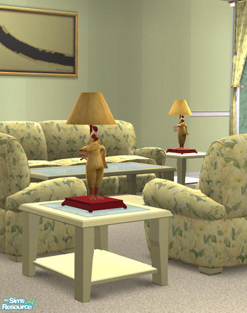 Sims 2 — Chicken Light MESH by DOT — Chicken Light MESH- Yellow. Sims 2 by DOT of The Sims Resource.