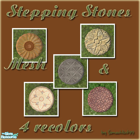 Sims 2 — Stepping Stones by Simaddict99 — Updated: Sims will walk on stepping stones! For eye pleasing paths add these