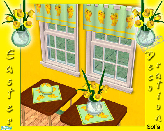 Sims 2 — Easter Decoration by solfal — 1 new mesh and 3 recolours of last years Happy easter objects. Download the