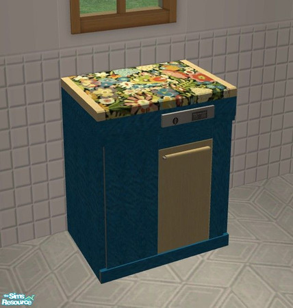 Sims 2 — TC58 Kitchen - Trashcompactor by Riverwillows — Lovely kitchen using textures from Texture Challenge #58, and
