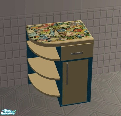 Sims 2 — TC58 Kitchen - Shelf Counter Left by Riverwillows — Lovely kitchen using textures from Texture Challenge #58,