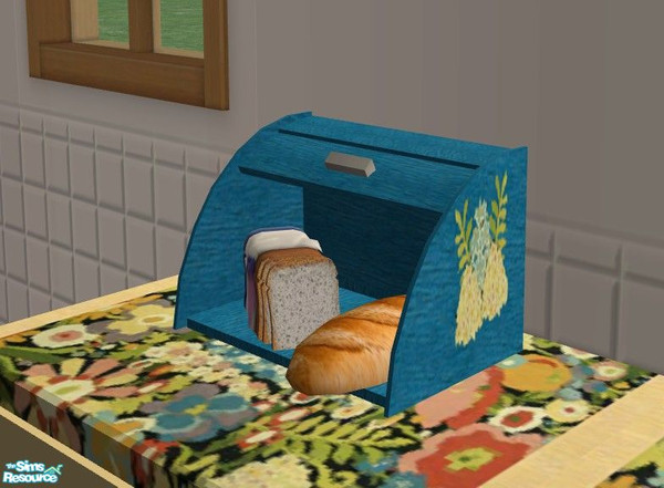 Sims 2 — TC58 Kitchen - Breadbox by Riverwillows — Lovely kitchen using textures from Texture Challenge #58, and