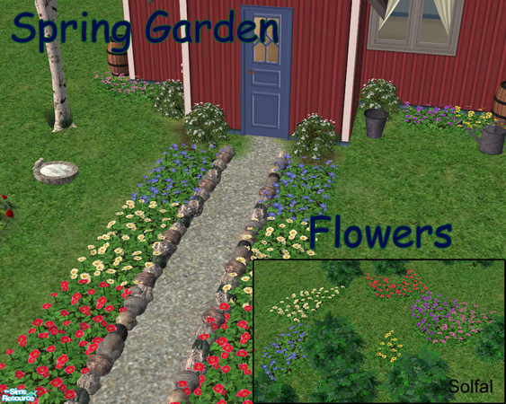 Sims 2 — Spring Garden by solfal — New colours for my Swedish flowers. Workes like Maxis flowers. Use them together with